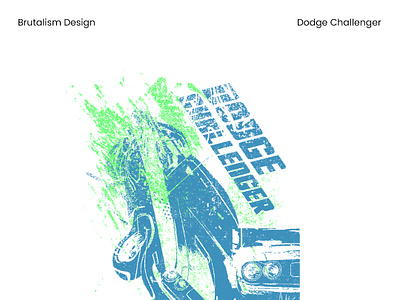 Dodge Challenger T-Shirt Design Brutalism branding car carillustration design dodge graphic design illustration shirt t shirt vector