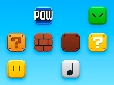 Super Mario Bros. app block brick bros brothers icon icons luigi mac macos mario music question super