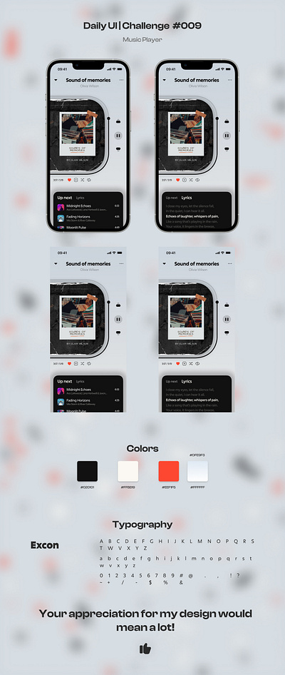 Music Player app design daily daily ui daily ui challenge figma figma app figma design figma ui music music app music player music player app