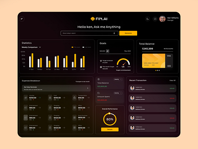 AI Finance Landing Page ai analyze branding dashboard finance fintech gradient logo ui ux