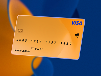 Simple Visa Credit Card UI Design credit card graphic design ui visa