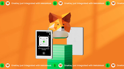 OneKey integrated with MetaMask 3d branding c4d design graphic design illustration movement render