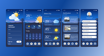 Weather app UI ui