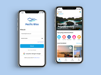 Pacific Bliss App app bookingapp digitaltravel tourismdesign tourismexperience tourismwebsite travel travelapp travelinspiration travelux ui vacationplanning