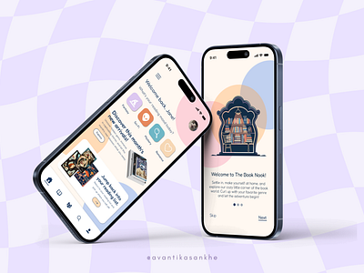 The Book Nook - discover and read your favorite books. app design ui uiux ux