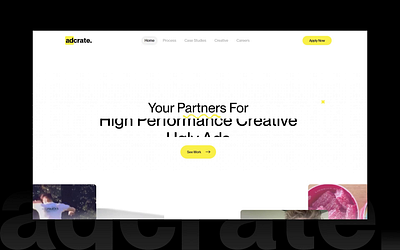 Adcrate website & branding design brand identity branding logo ui uiux web design website