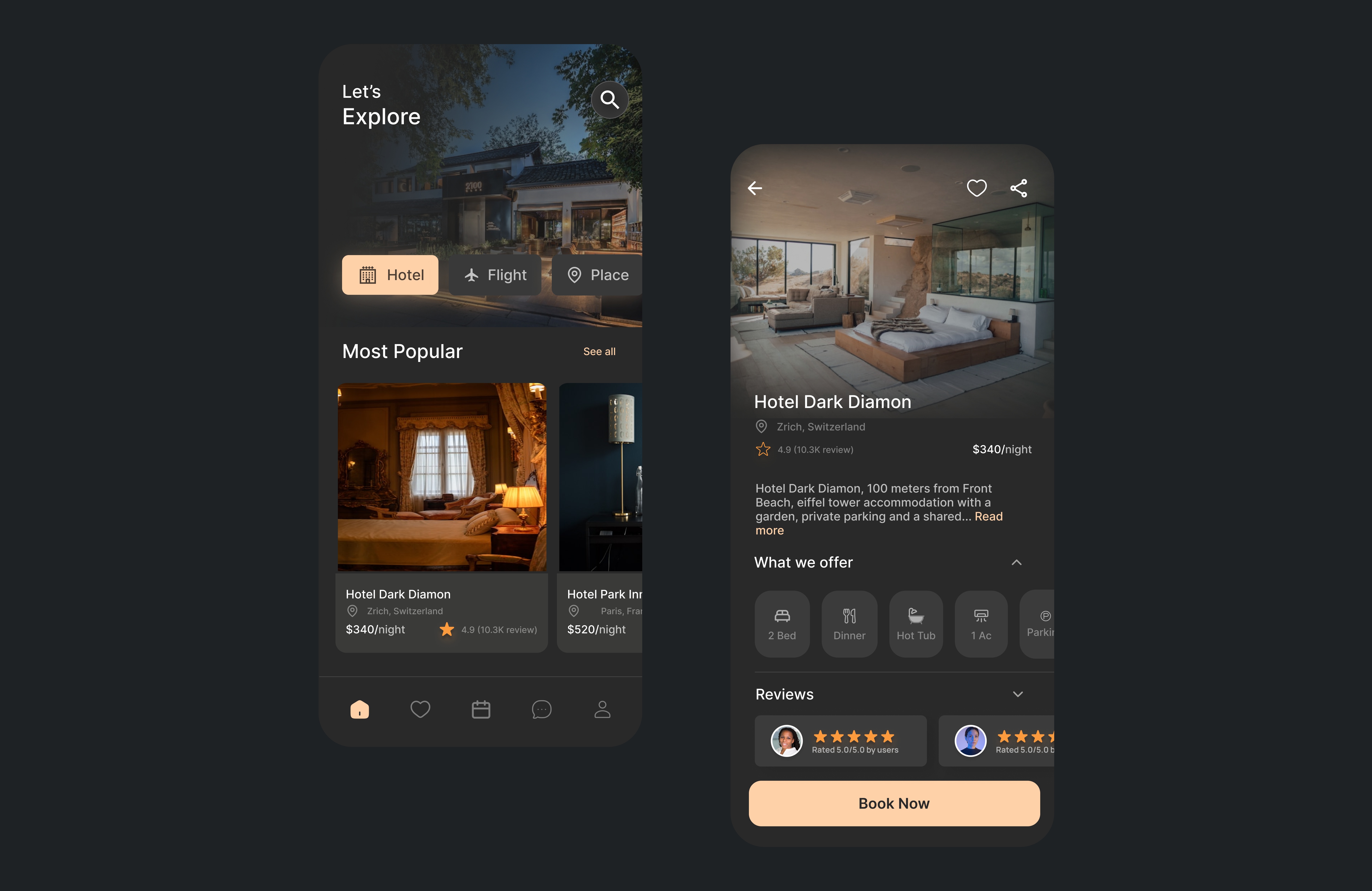 Hotel and Flight Booking App by Ahsan Ali Abbasi on Dribbble