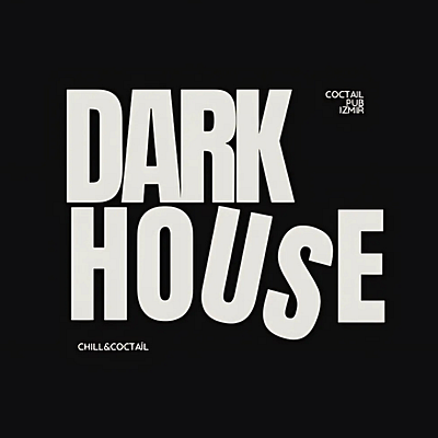 Dark House logo design pub coctail