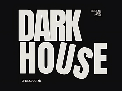 Dark House logo design pub coctail