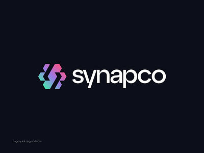 Modern Logo Design for Synaptic Connectivity and Innovation abstract ai brain logo brand identity branding coding creative design developement geometric gradient graphic design icon innovation intelligence logo modern logo monogram