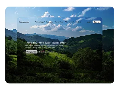 Wanderscape app branding design graphic design illustration travel typography ui ui design ux ux design web design website