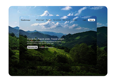 Wanderscape app branding design graphic design illustration travel typography ui ui design ux ux design web design website