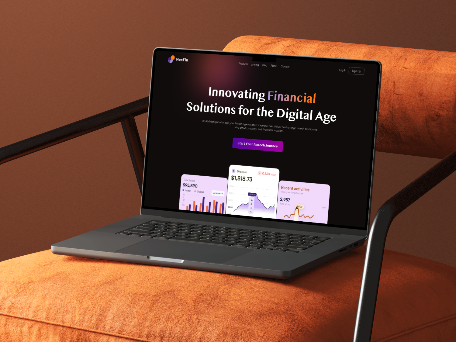Example of Website Landing UI UX Design