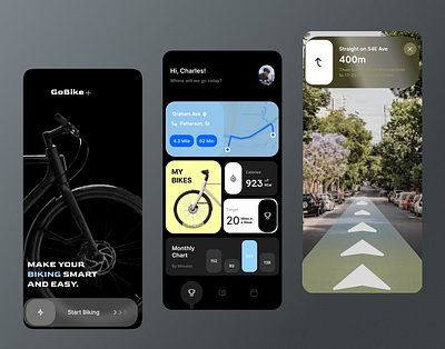 Biking App bikingapp ui uxdesign