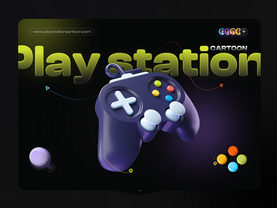 A website about PlayStation Cartoon games black design cartoon design ui uiux design we web web design web game webdesign