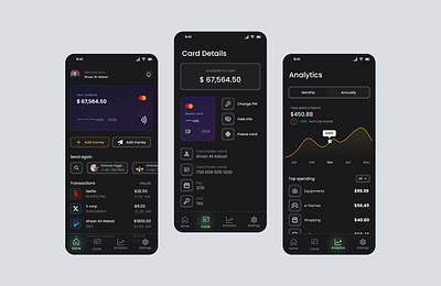 Finance App UI/UX Design – Banking & Analytics analytics banking figma finance ui