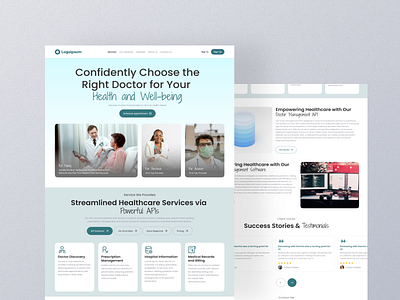 Hospital Website Design Health tech clean doctor website health care ui health care web ui health care website health tech hospital website ui ux design landing page design medical website minimal ui ux design uii ux design