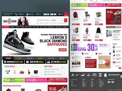 eCommerce Website UI Design || Save24seven adobephotoshop digitalstore ecommerceui figma landingpage minimalistui modernui onlinebusiness productui responsiveui retaildesign shoppingwebsite uiux userexperience userfriendlydesign webdesign