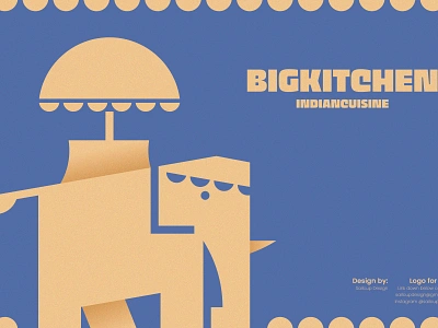 Big Kithen Logo. big kitchen big kitchen logo big knife chef dual meaning logo elephant cuisine elephant kitchen elephant kitchen logo elephant knife indian cuisine negative space elephant negative space knife negative space logo restaurant sailcupdesign