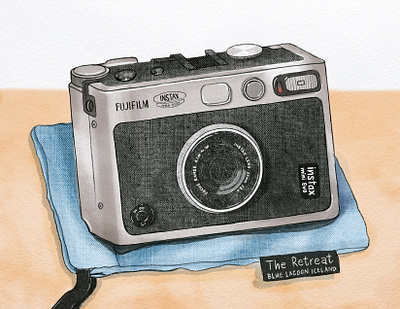 Capturing memories art camera design fujifilm illustration instaxminievo