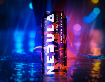 Nebula | Brand Identity brand branding design drink energydrink graphic design logo neon power product design