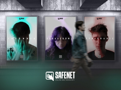 SAFENET - Online without hate branding campaign digital graphic design logo photo pixel poster