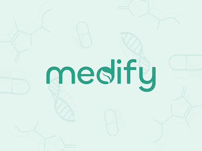 Medify brand branding dna graphic design health illustration leaf logo medicin natural