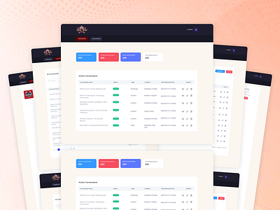 Tournament Information Tracking and Networking Web App dashboard information tracking networking tournament tournament management ui ux web app