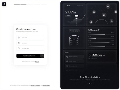 Create Account - Panel account app dashboard landing page login page product design register sign in sign up ui ux web