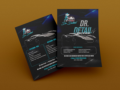 Auto detailing leaflet , price list and menu design auto detailing leaflet design auto wash price list car flyer car price list car wash detailing menu detailing price list price list