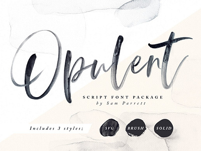 Opulent Font + SVG beautiful font brush font calligraphy font classy font cursive font elegant font feminine font handmade font lettering font modern font paintbrush font painted font pretty font rustic font script font stylish font svg font textured font watercolour font wedding font