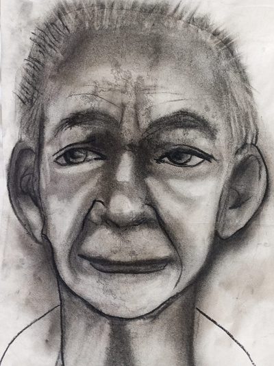 Portrait #177 charcoal painting portrait