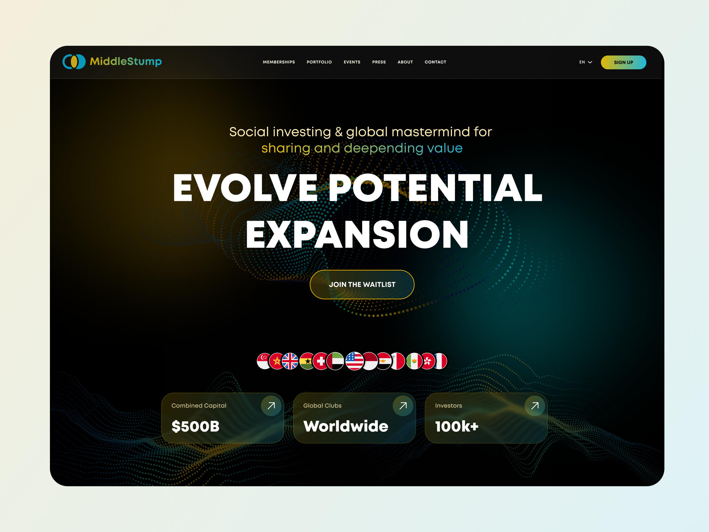 MiddleStump- Social Investing branding design figma figma design figma layout figma prototype layout layout design mockup mockup design product product design ui ui ux web design website concept website design website layout website mockup website template