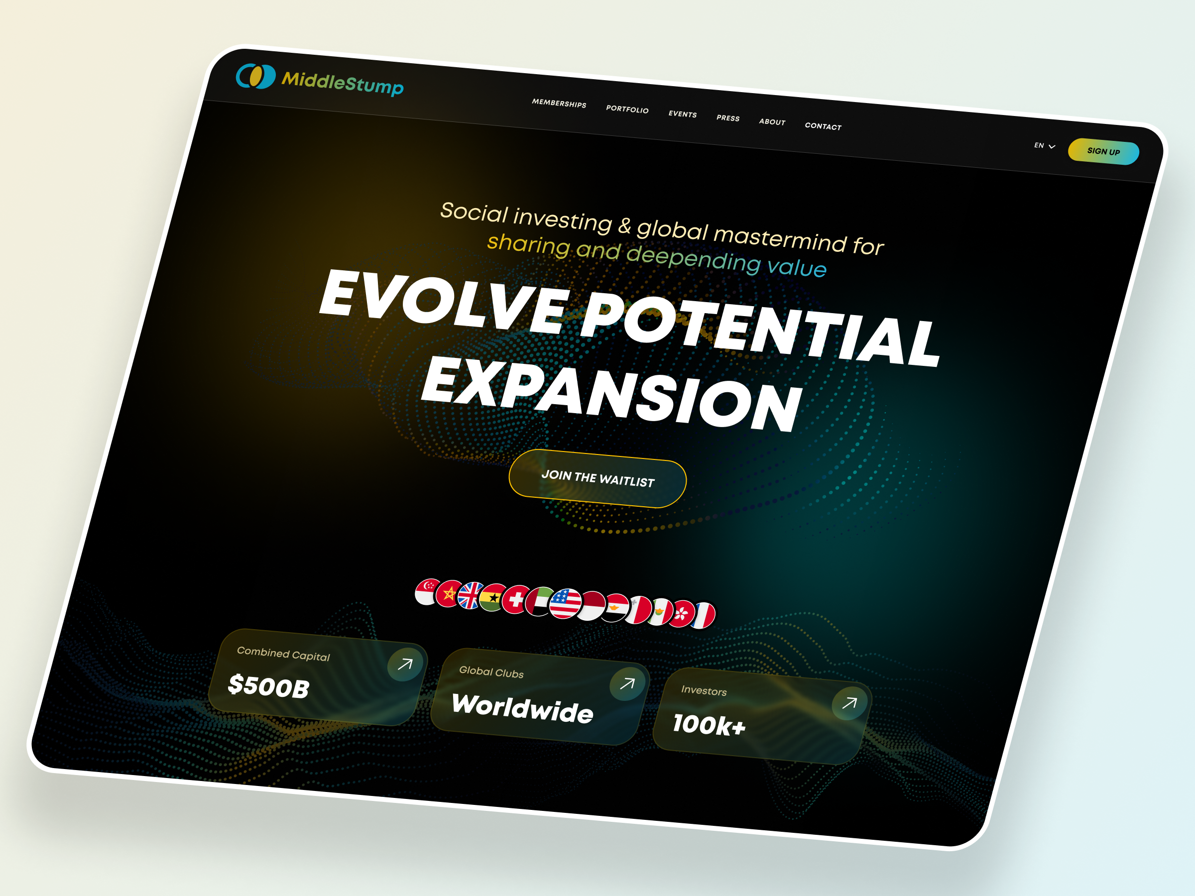 Example of Landing Page UX/UI Design