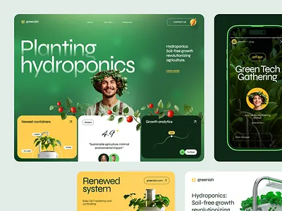 UX-UI for an Agriculture Company ✦ Greenish design interface product service startup ui ux web website