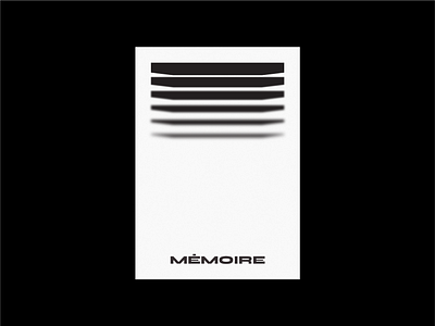 Mémoire Poster adobe illustrator design experimental fade graphic design lines memoire memory minimalistic poster simple strokes