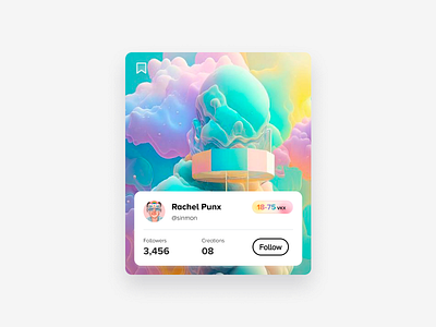 NFT MarketPlace Creator Profile Card Pt.1 art branding card nft profile ui ux