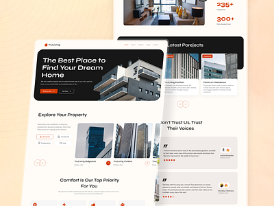 Real Estate Company Website home landing page modern design property real estate ui ux website