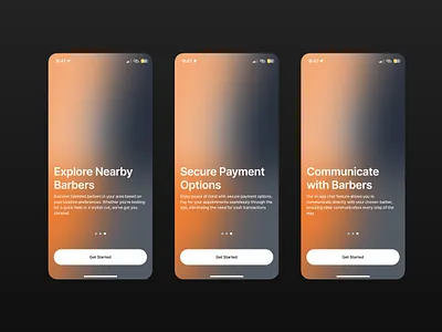Onboarding screen (Mesh Gradient) app design product design ui uiux ux