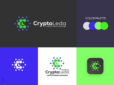 Cryptoleda Logo brand branding crypto graphic design illustration logo logo design logodesign neostudio