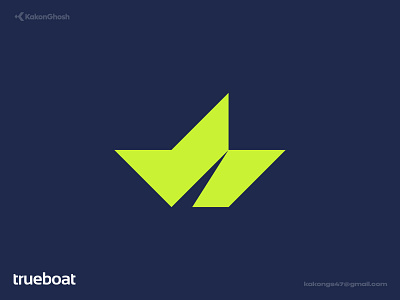 Logo Concept for Fintech Startups boat brand design brand identity branding design fintech growth logo minimal modern logo progress seamless true trueboat