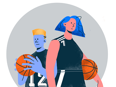 Basketball Team Illustration graphic design illustration ui visual