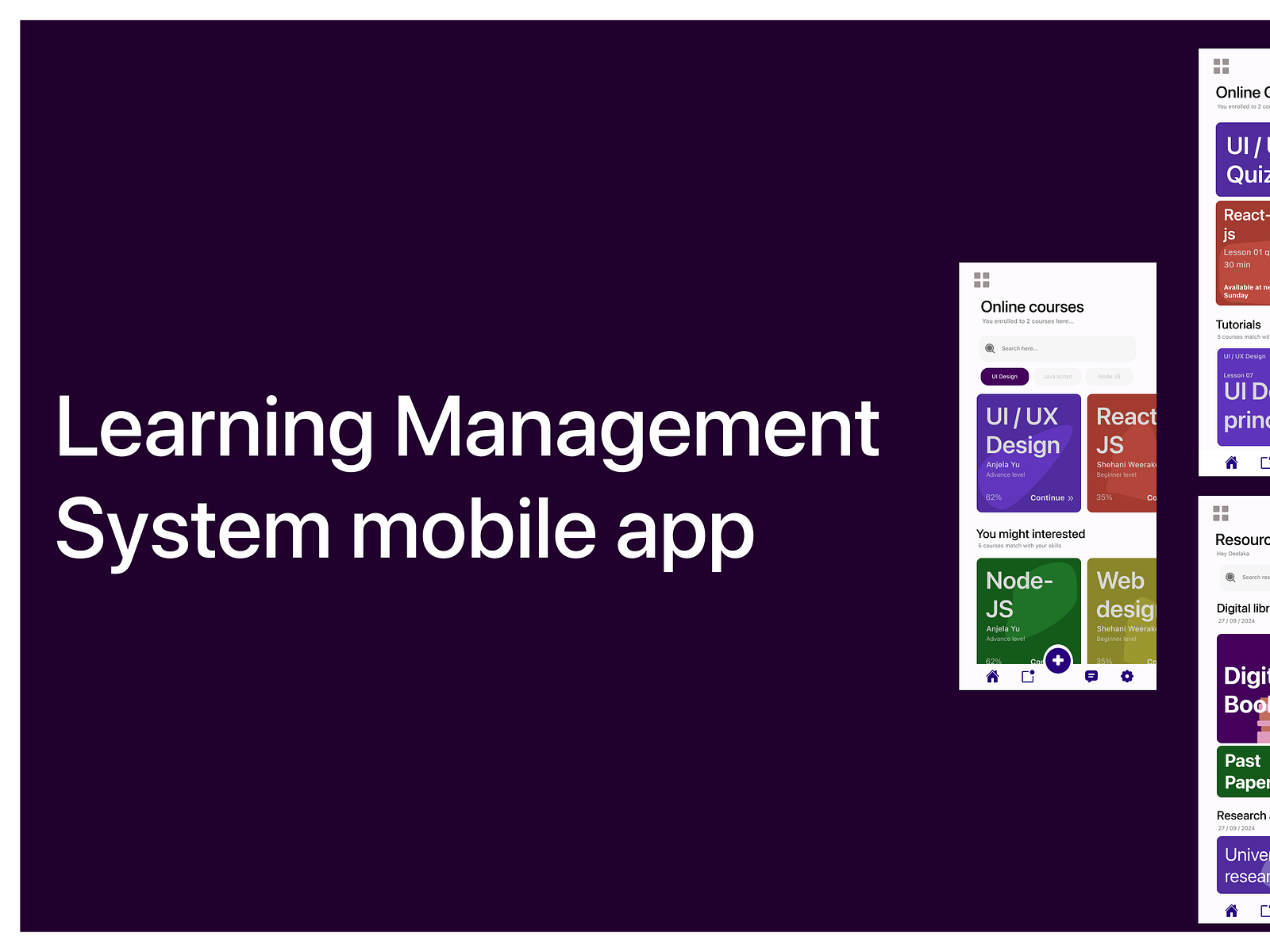 Learning Management System Mobile App by Rivindu Pabasara Ganegoda on ...