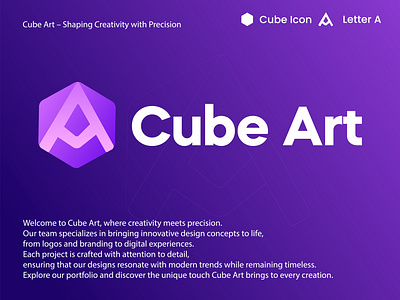 Cube Art Logo Branding app app logo branding company logo crypto logo cube art logo custom logo design graphic design illustration logo logo branding modern logo startup logo team logo typography ui ux vector