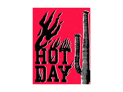 HOT DAY HOT graphic design illustration