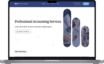 Accounting Services Landing Page appdesign dailyui design hire ui ux uxui