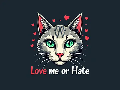Love me or Hate t shirt design