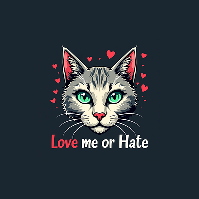 Love me or Hate t shirt design