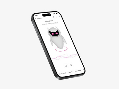 Reiki - AI Assistant Application ai app design assistant branding illustration robot ui ux