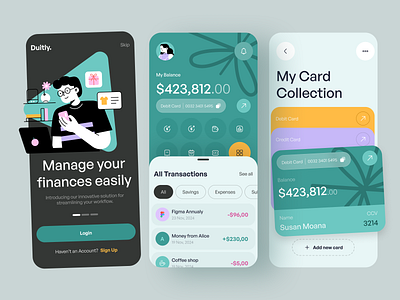 Duitly - Finance Mobile App app app ui balance bank app banking finance finance app finance mobile app financial mobile app mobile finance transaction ui ux wallet